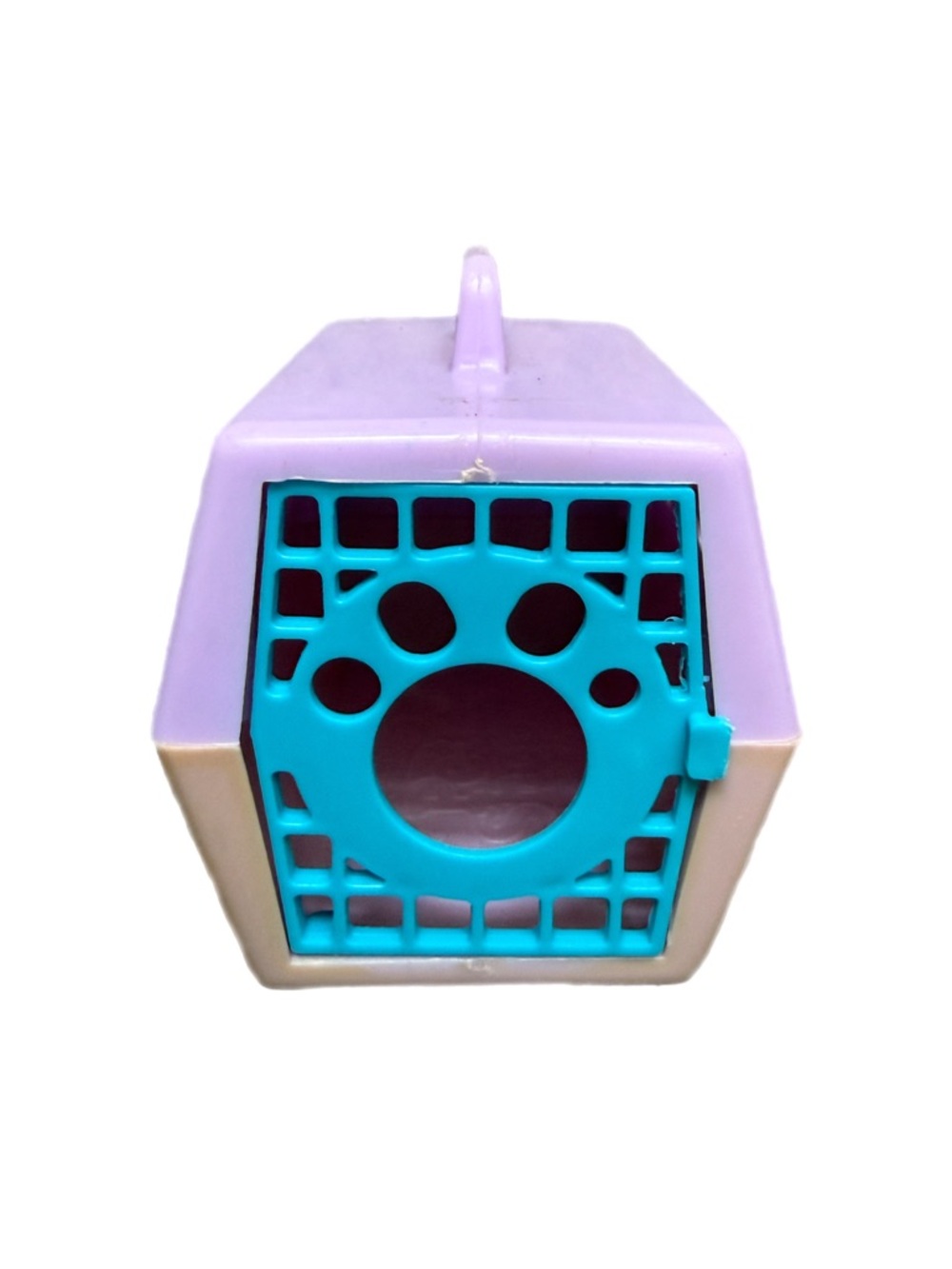 Vintage 90s Littlest Pet Shop Purple and Blue Toy Pet Carrier